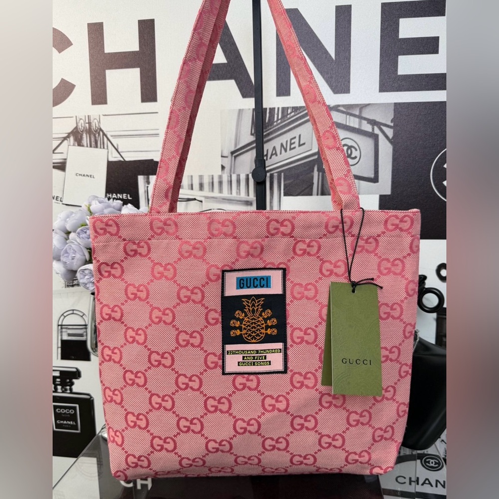 Gucci GG pink tote bag